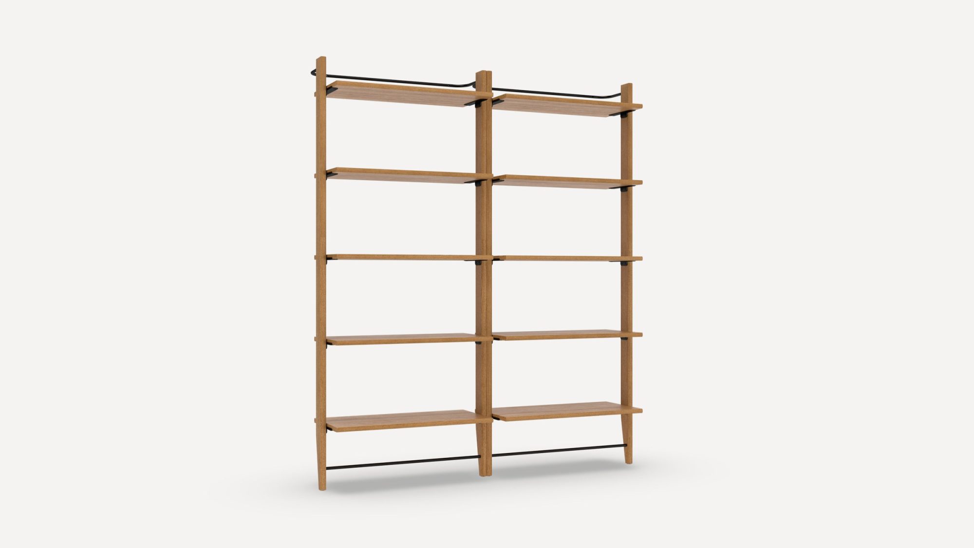 Title Double Fully Open Bookshelf