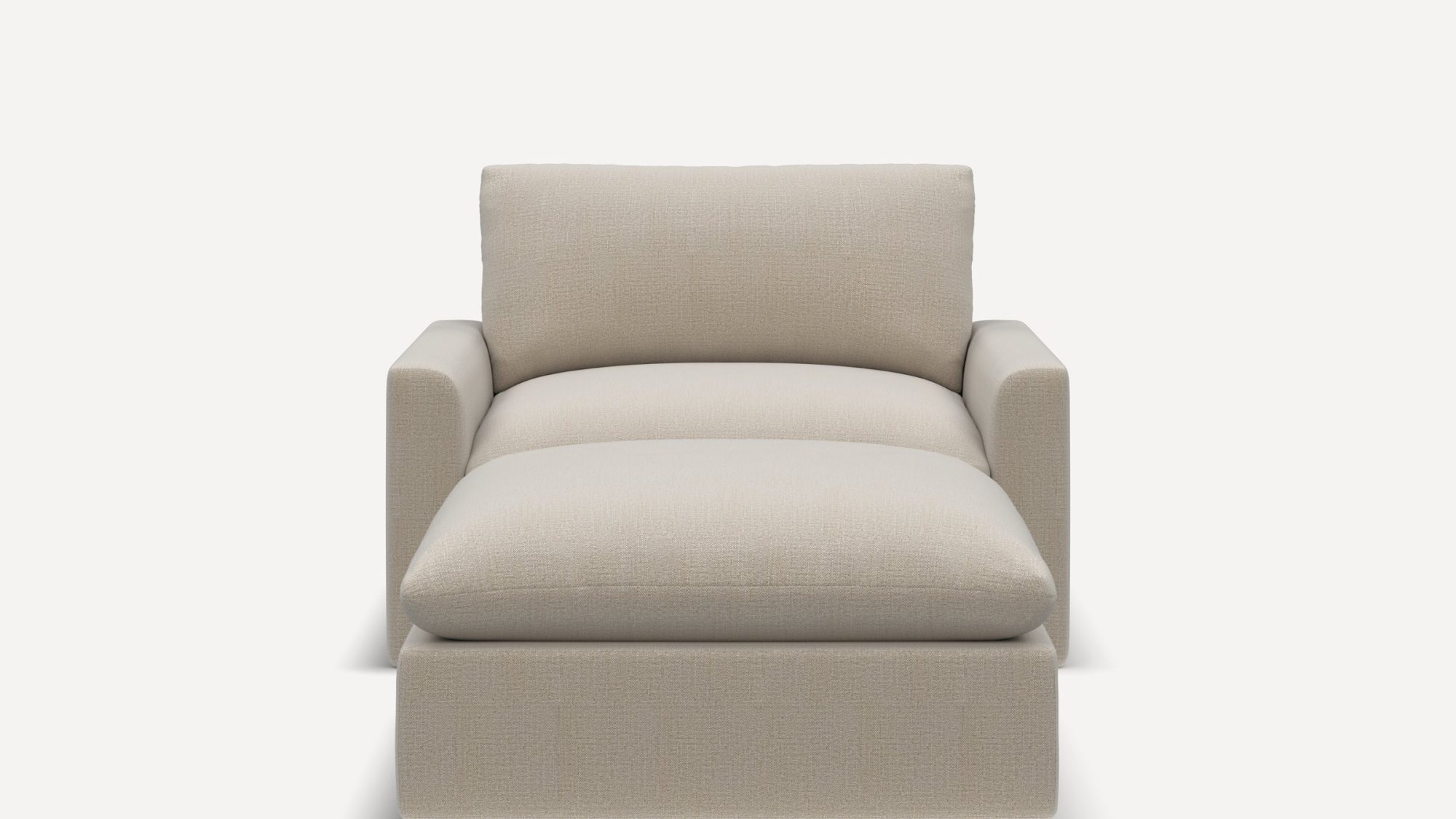 Russet Armchair with Ottoman