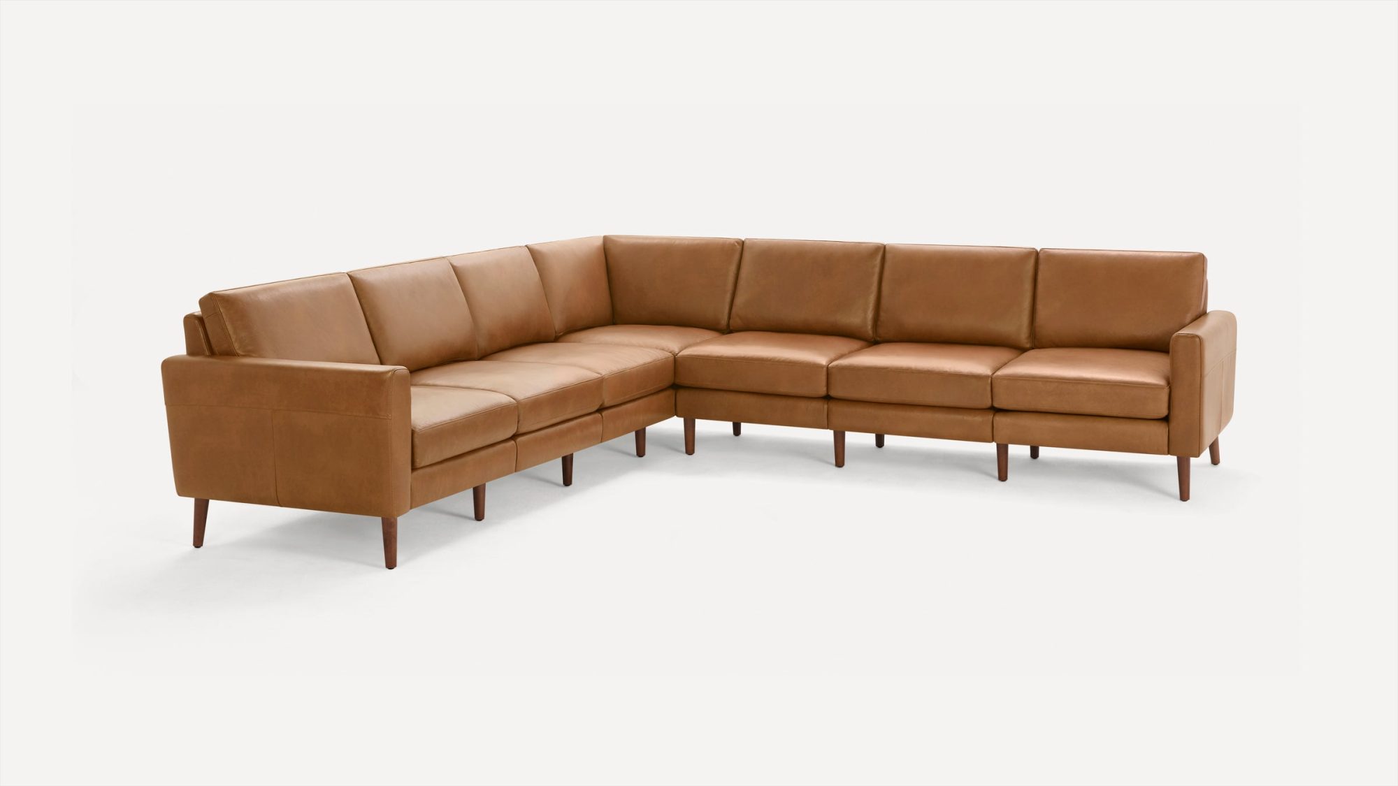 Nomad Leather 7-Seat Corner Sectional