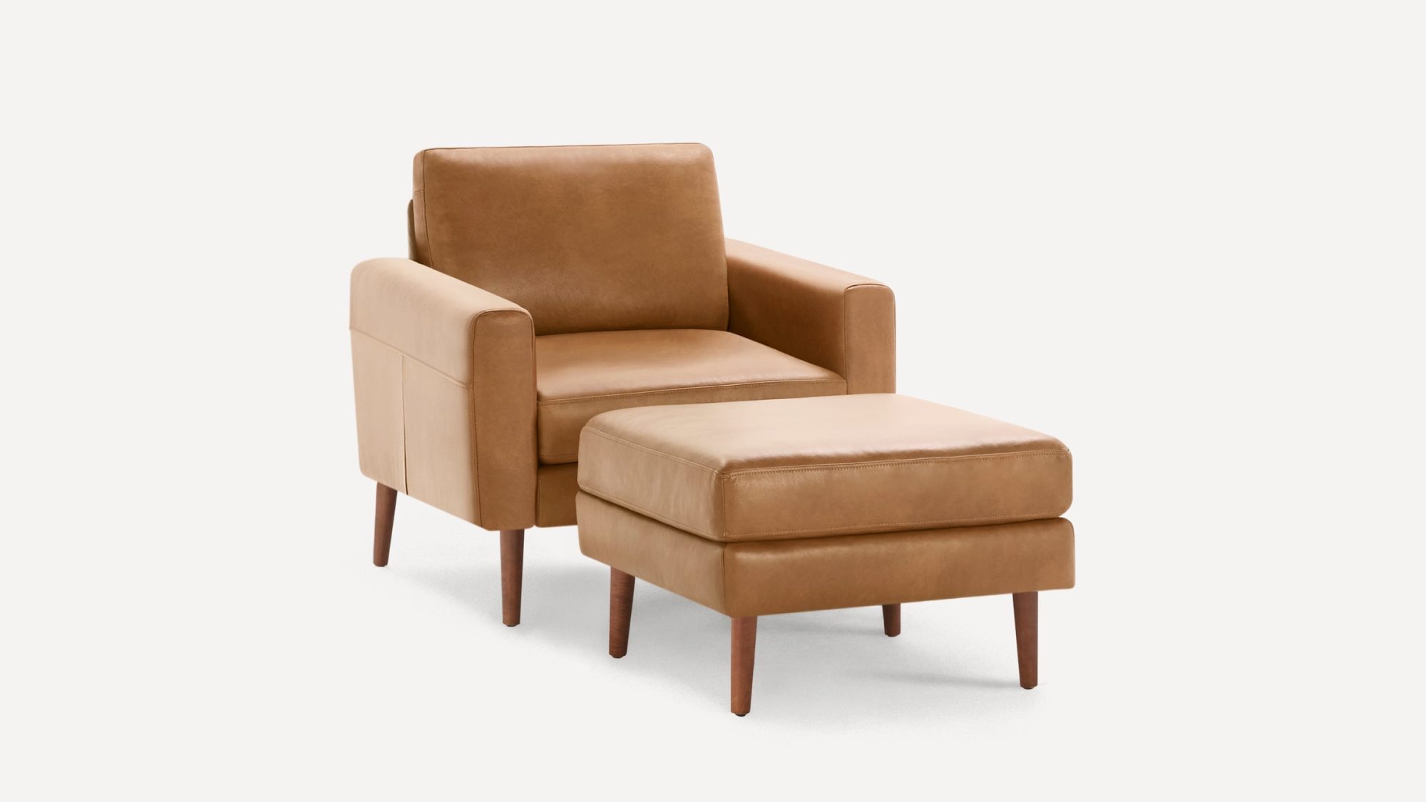 Nomad Leather Club Chair with Ottoman