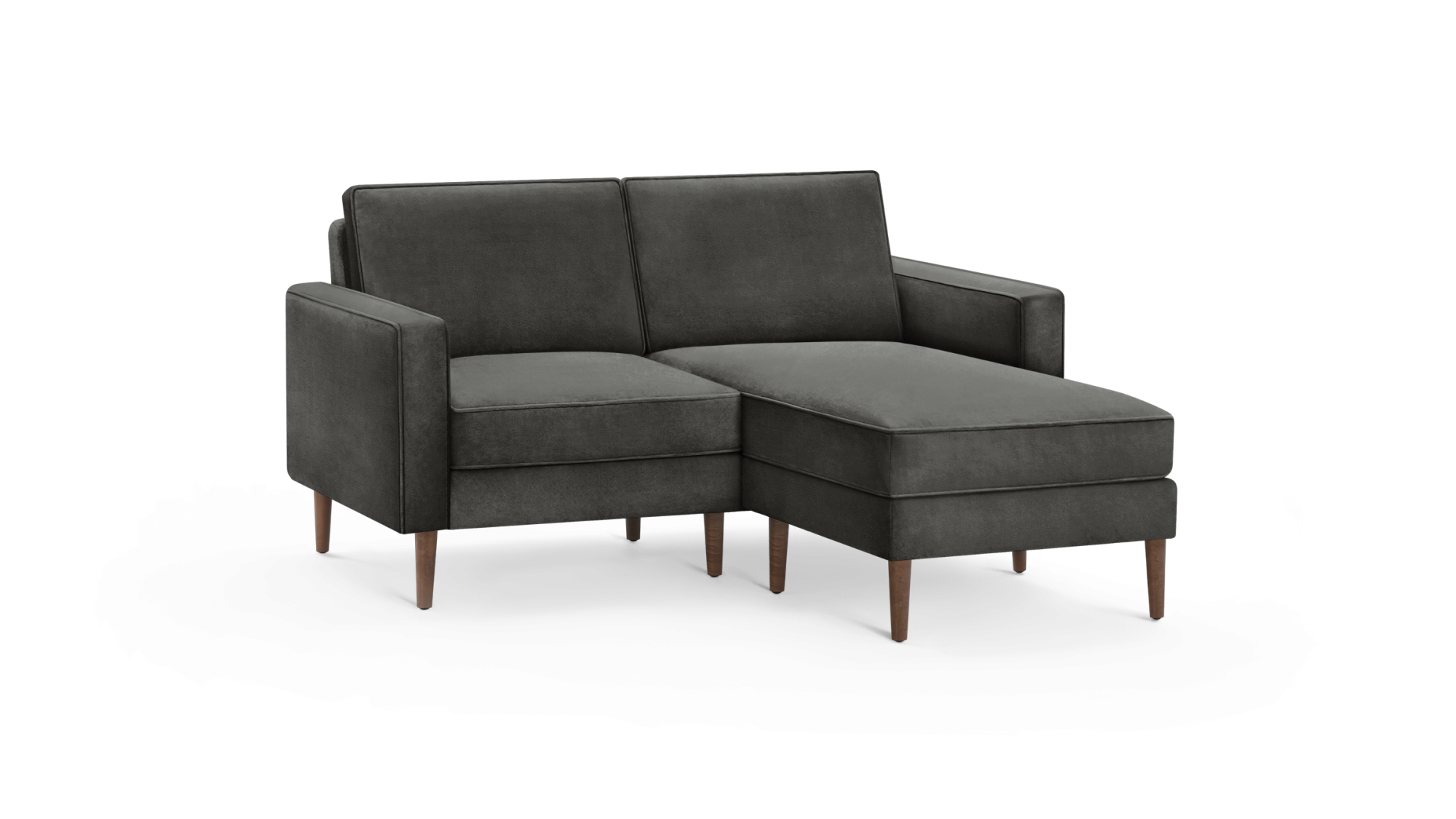 Nomad Velvet Loveseat with Reversible Chaise